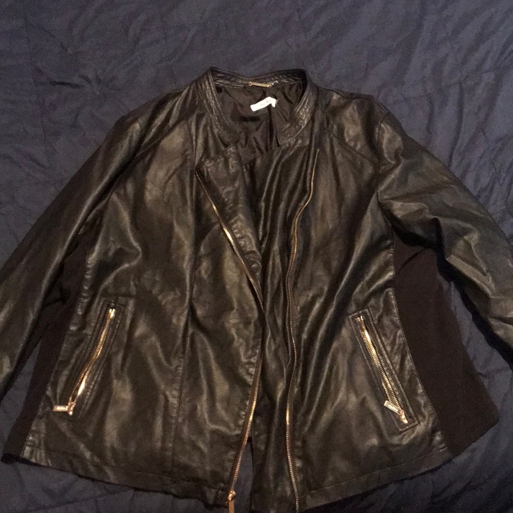 Black leather jacket